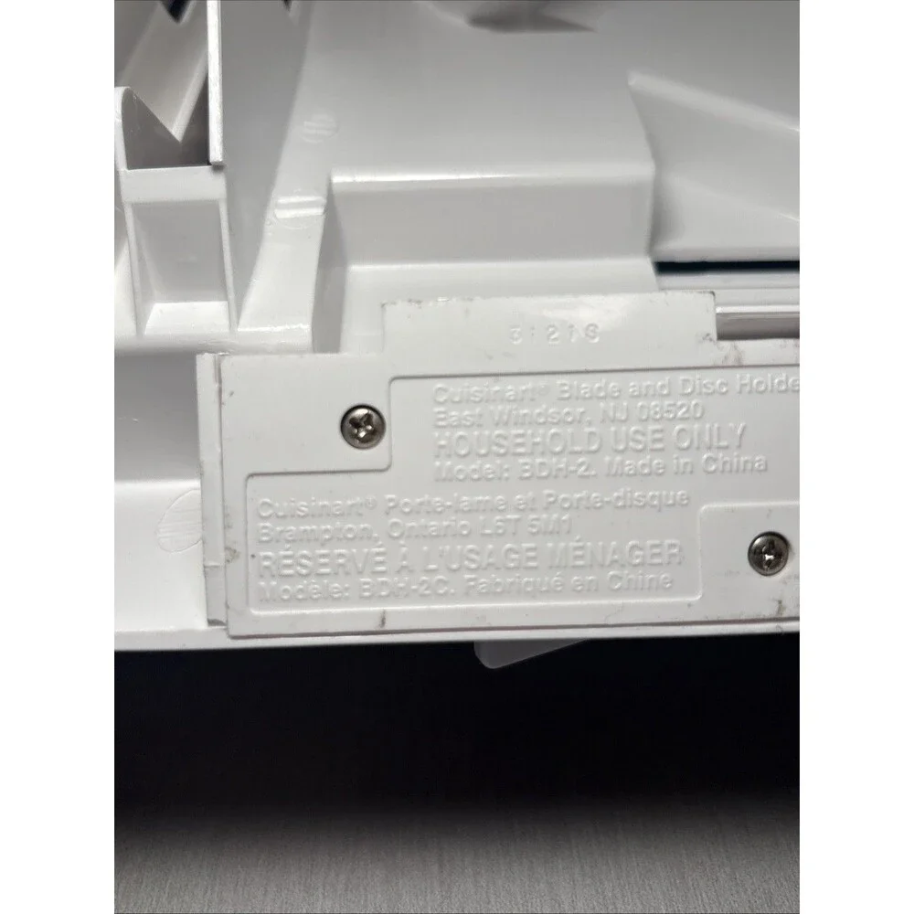 Cuisinart Blade and Disc Holder Storage Box BDH-2C With Safety Lock White